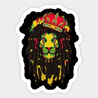 Reggae Music lovers Jamaican royal Lion Gift Sticker